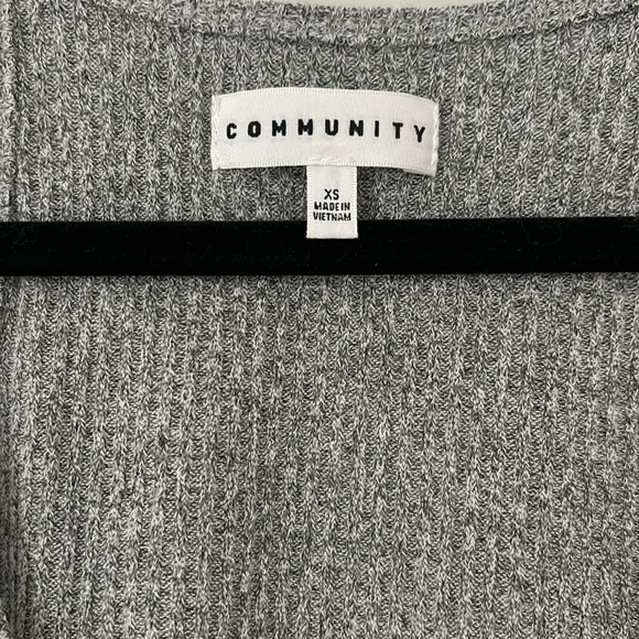 Aritzia Community Parfait Ribbed Bodycon Dress Mini Light gray size XS - Picture 3 of 6